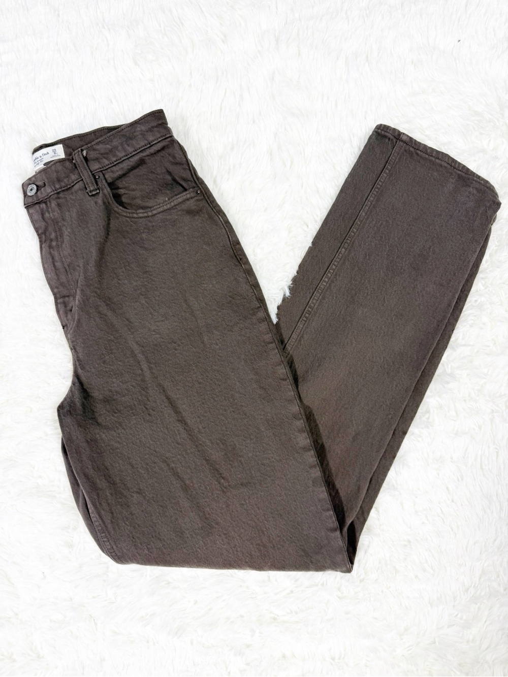 Abercrombie & Fitch 90s Straight Curve Love Jeans Brown Size 29 8 Extra Long